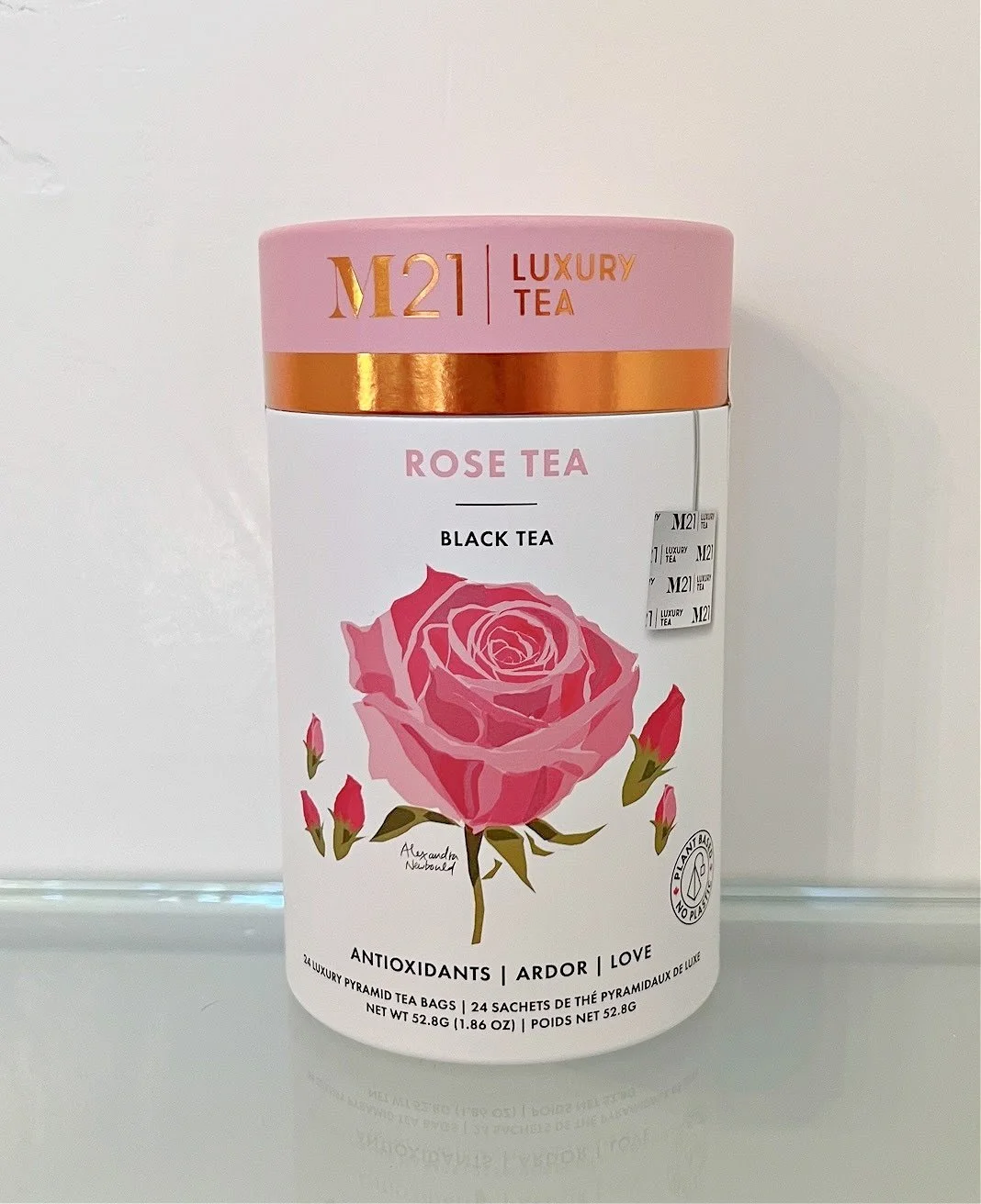 M21 Luxury Rose Tea 24 Sachets Box — Paris In A Cup Tea Shop